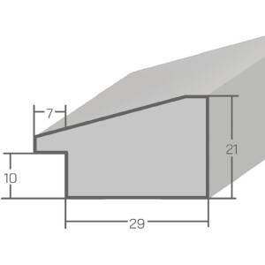 Telaio in legno H640 giallo 20x40 cm vetro antiriflesso