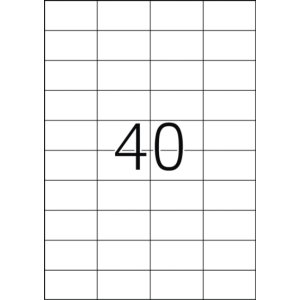 Etichette A4 trasparenti 52,5x29,7 mm foglio opaco 1000 pz.