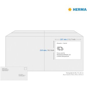 Etichette A4 giallo neon 210x297 mm carta opaca 20 pz.