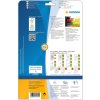 Etichette A4 giallo neon Ø 60 mm carta rotonda opaca 240 pz.
