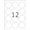 Etichette A4 rosso neon Ø 60 mm carta rotonda opaca 240 pz.