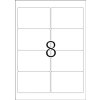 Etichette A4 bianche 96x63,5 mm carta lucida 200 pz.