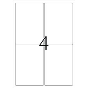 Etichette A4 bianco 96x139,7 mm carta lucida 100 pz.