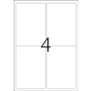 Etichette A4 bianco 96x139,7 mm carta lucida 100 pz.