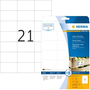 Etichette A4 bianche 70x42,3 mm carta adesiva...