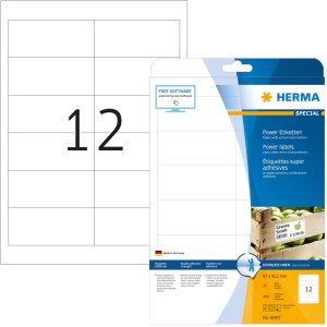 Etichette A4 bianche 96,5x42,3 mm carta adesiva...