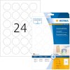 Etichette di chiusura trasparenti ø 40 mm rotonde fogli adesivi estremamente resistenti opachi 600 pz.