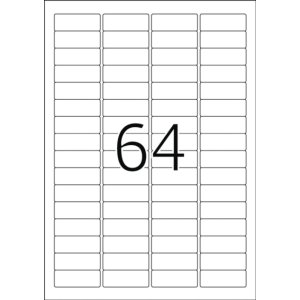 Etichette visibili A4 bianco 45,7x16,9 mm Carta...