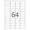 Etichette visibili A4 bianco 45,7x16,9 mm Carta mobile-rimovibile opaca 1600 pz.