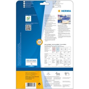 Etichette Frozen A4 bianco 66x33,8 mm carta opaca 600 pz.