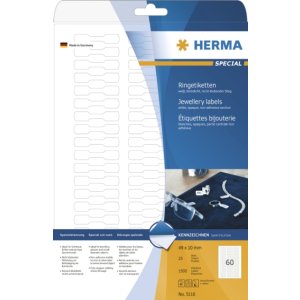 Etichette ad anelli HERMA A4 bianco 49x10 mm carta opaca...
