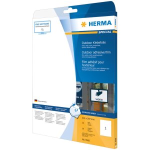 Etichette A4 foglio adesivo esterno bianco 210x297 mm foglio opaco 10 pz.