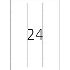 Etichette A4 foglio adesivo esterno bianco 63,5x33,9 mm...