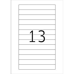 Etichette video A4 bianco 147,3x20 mm carta opaca 325 pz.