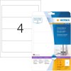 Etichette per cartelle A4 bianco 192x61 mm carta opaca 100 pz.