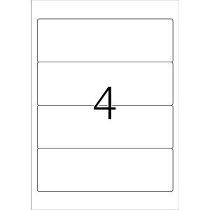 Etichette per cartelle A4 giallo 192x61 mm carta opaca 80...