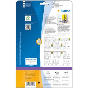 Etichette per cartelle A4 giallo 192x61 mm carta opaca 80 pz.
