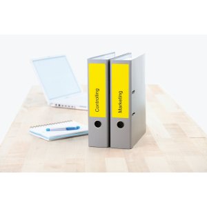 Etichette per cartelle A4 giallo 192x61 mm carta opaca 80 pz.