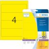 Etichette per cartelle A4 giallo 192x61 mm carta opaca 80 pz.
