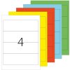 Etichette per cartelle A4 blu 192x61 mm carta opaca 80 pz.