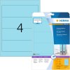 Etichette per cartelle A4 blu 192x61 mm carta opaca 80 pz.
