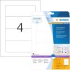 Etichette per cartelle A4 bianco 157x61 mm carta opaca 100 pz.