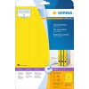 Etichette per cartelle A4 giallo 38x297 mm carta opaca 100 pz.