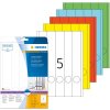 Etichette per cartelle A4 blu 38x297 mm carta opaca 100 pz.