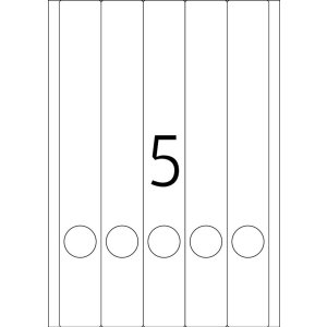 Etichette per cartelle A4 verde 38x297 mm carta opaca 100 pz.