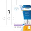 Etichette per cartelle A4 bianche 61x297 mm carta opaca 75 pz.