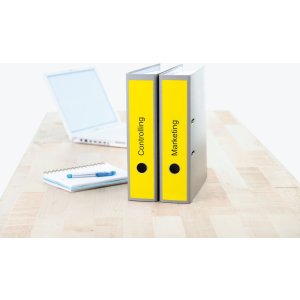 Etichette per cartelle A4 giallo 61x297 mm carta opaca 60 pz.