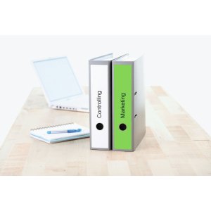 Etichette per cartelle A4 verde 61x297 mm carta opaca 60 pz.