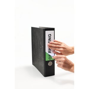 Etichette per cartelle A4 bianco 59x297 mm carta opaca 75 pz.