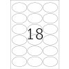 Etichette A4 bianche 63,5x42,3 mm ovali Carta mobile-rimovibile opaca 450 pz.