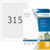 Etichette A4 bianche Ø 10 mm rotonde Carta mobile-rimovibile opaca 7875 pz.