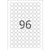 Etichette A4 bianche Ø 20 mm rotonde Carta mobile-rimovibile opaca 2400 pz.