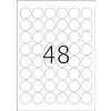 Etichette A4 bianche Ø 30 mm rotonde Carta mobile-rimovibile opaca 1200 pz.