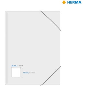 Etichette A4 bianche 40x40 mm quadrate Carta mobile-rimovibile opaca 600 pz.