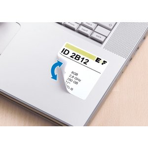 Etichette A4 bianche 40x40 mm quadrate Carta mobile-rimovibile opaca 600 pz.