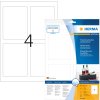 Etichette per bottiglie a4 inkjet bianco 90x120 mm carta lucida 40 pz.