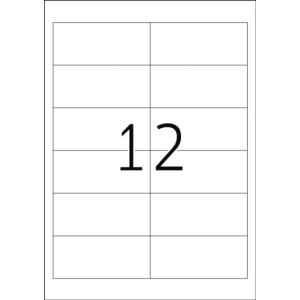 Etichette Inkjet A4 bianco 96,5x42,3 mm carta opaca 300 pz.