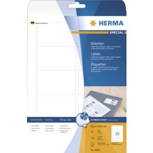 Etichette Inkjet A4 bianco 83,8x50,8 mm carta opaca 250 pz.
