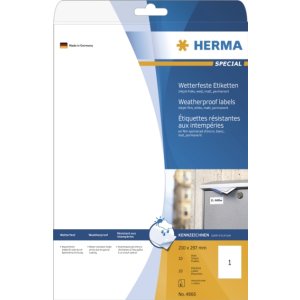 Etichette Inkjet A4 bianche 210x297 mm resistenti alle...