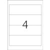 Etichette per cartelle Inkjet A4 bianco 192x61 mm carta opaca 100 pz.