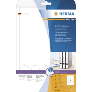Etichette per cartelle Inkjet A4 bianco 38x297 mm carta...