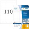 Etichette A4 bianche 38,1x12,7 mm Carta mobile-rimovibile opaca 2750 pz.