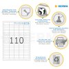 Etichette A4 bianche 38,1x12,7 mm Carta mobile-rimovibile opaca 2750 pz.