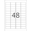 Etichette A4 bianche 45,7x21,2 mm Carta mobile-rimovibile opaca 1200 pz.