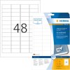 Etichette A4 bianche 45,7x21,2 mm Carta mobile-rimovibile opaca 1200 pz.