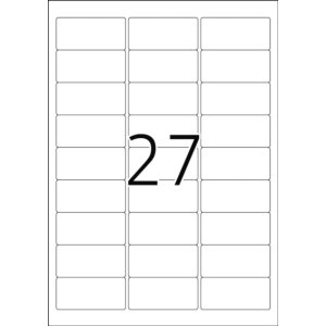 Etichette A4 bianche 63,5x29,6 mm Carta mobile-rimovibile...